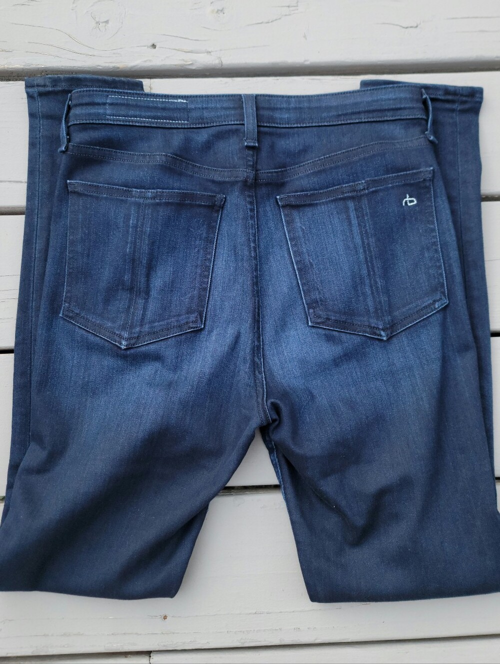 rag & bone Women's Dark Indigo Nina High-Rise Skinny Jeans (size 26) - Picture 5 of 14